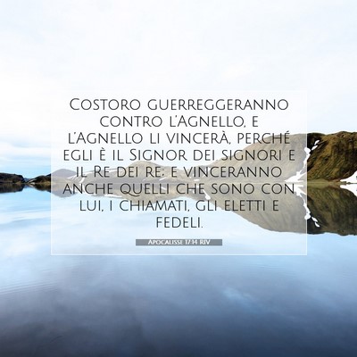 Apocalisse 17:14 RIV Immagine del Versetto della Bibbia