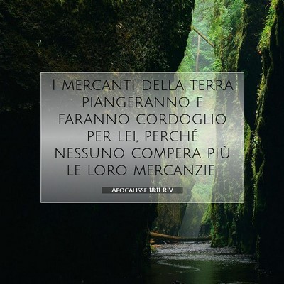 Apocalisse 18:11 RIV Immagine del Versetto della Bibbia