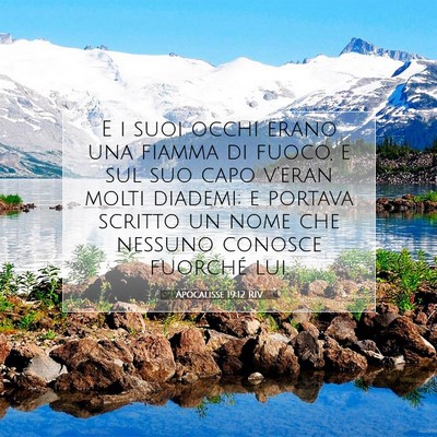Apocalisse 19:12 RIV Immagine del Versetto della Bibbia