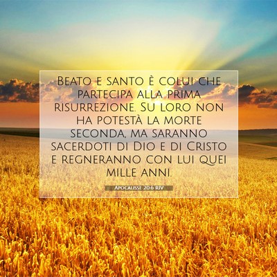 Apocalisse 20:6 RIV Immagine del Versetto della Bibbia