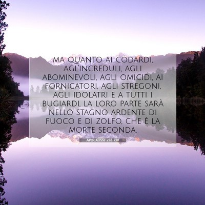 Apocalisse 21:8 RIV Immagine del Versetto della Bibbia