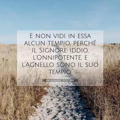 Apocalisse 21:22 RIV Immagine del Versetto della Bibbia