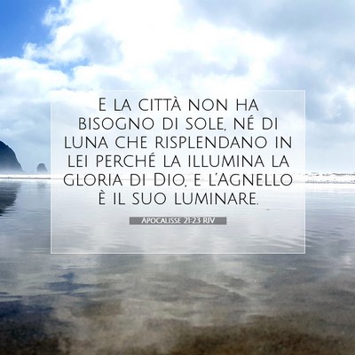 Apocalisse 21:23 RIV Immagine del Versetto della Bibbia