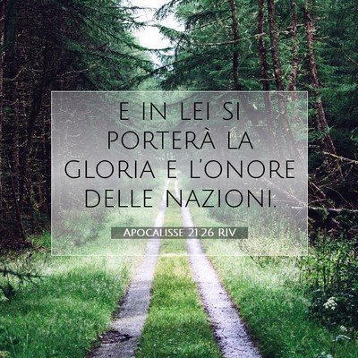 Apocalisse 21:26 Versetto della Bibbia Spiegato