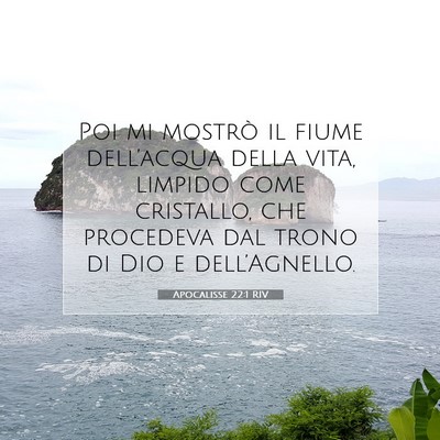 Apocalisse 22:1 RIV Immagine del Versetto della Bibbia