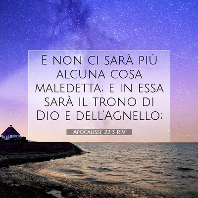 Apocalisse 22:3 RIV Immagine del Versetto della Bibbia