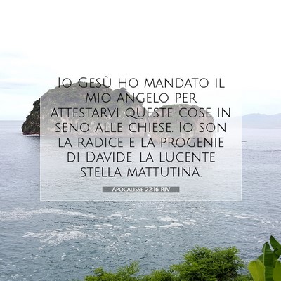 Apocalisse 22:16 RIV Immagine del Versetto della Bibbia