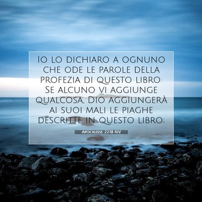 Apocalisse 22:18 RIV Immagine del Versetto della Bibbia